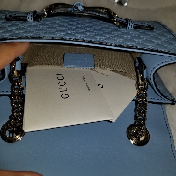 NEW GUCCI Mini Emily Microguccissima Periwinkle - Picture 9 of 16